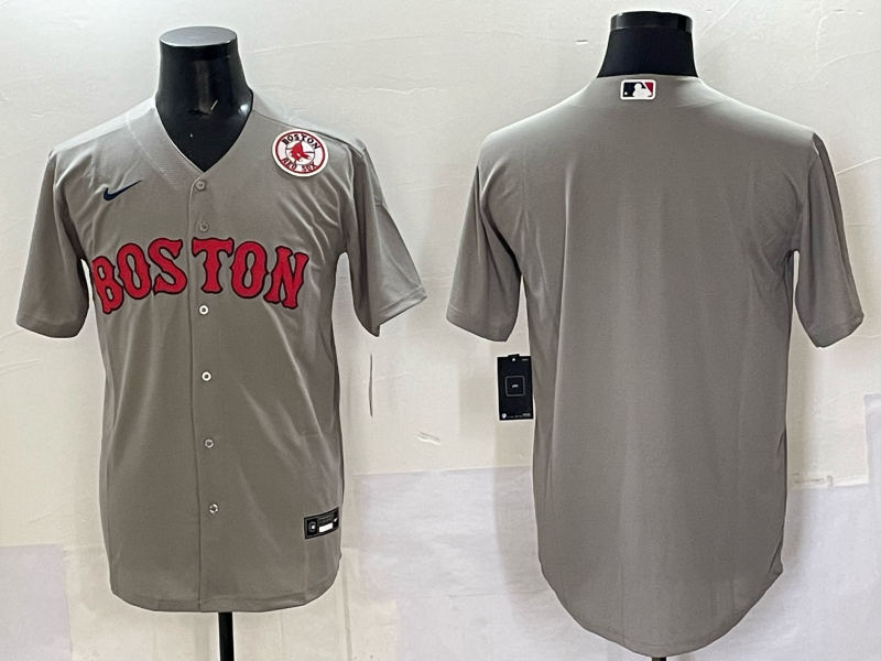Men Boston Red Sox blank grey 2025 Nike MLB Jersey 08->boston red sox->MLB Jersey